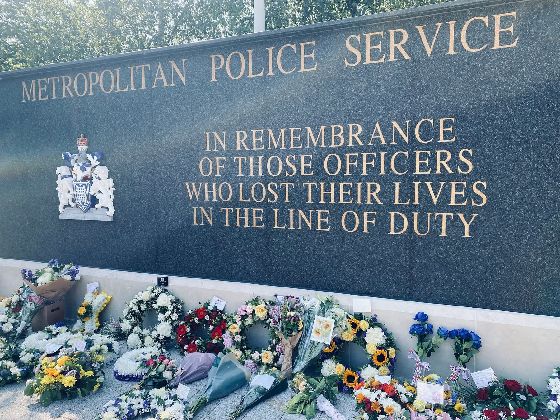 Image of memorial at Hendon Police College