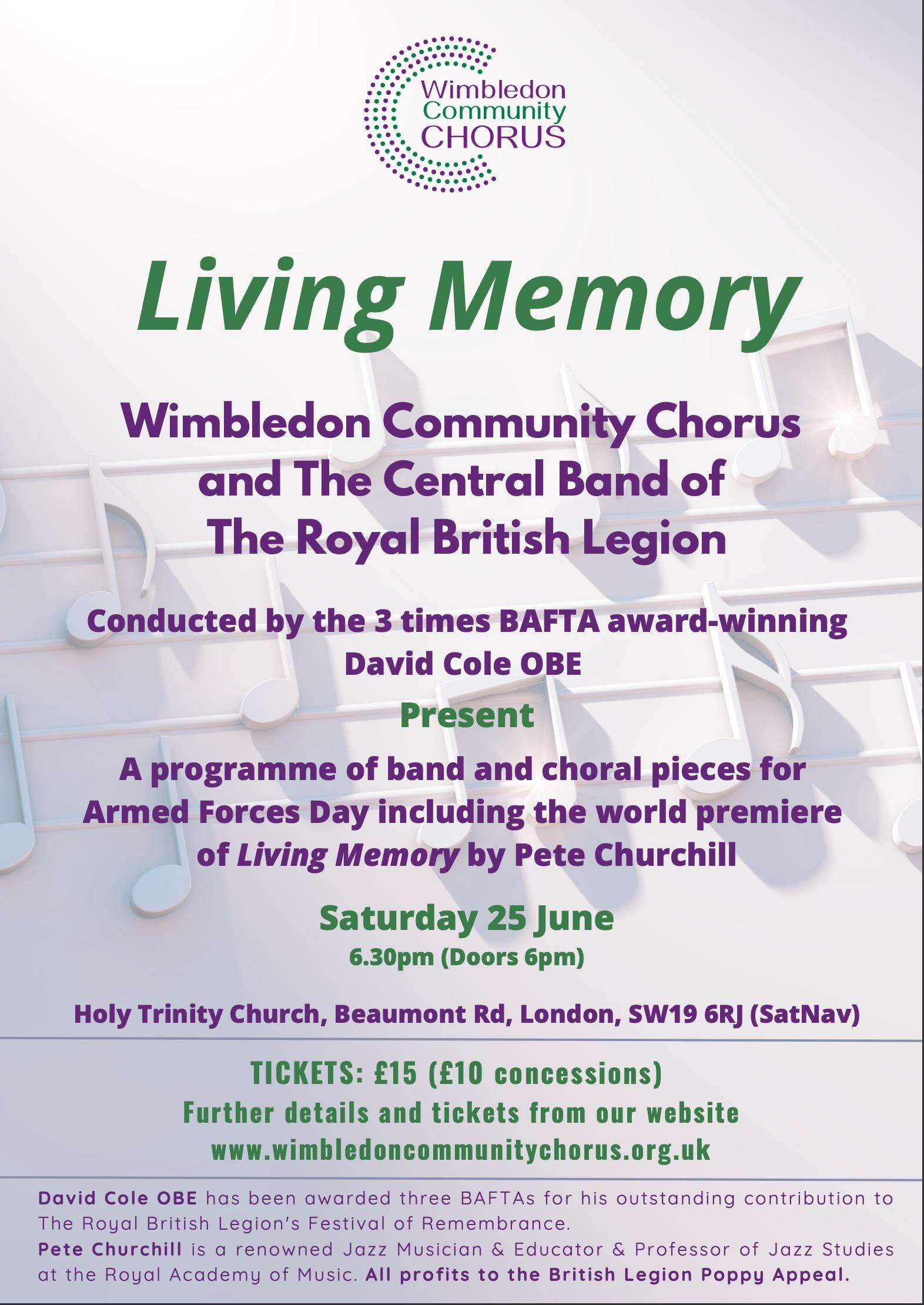 Armed Forces Day Concert with the Wimbledon Community Chorus
