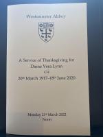 Dame Vera Lynn, A Service of Thanksgiving